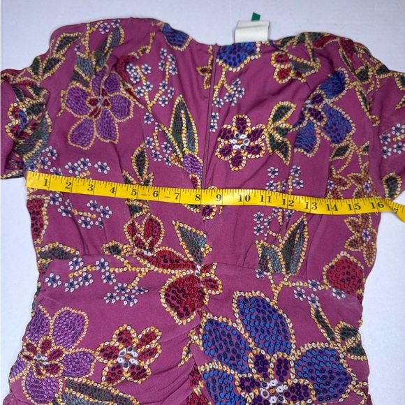 FARM RIO FLORAL SPARKLE MINI DRESS IN SIZE M - Picture 13 of 14